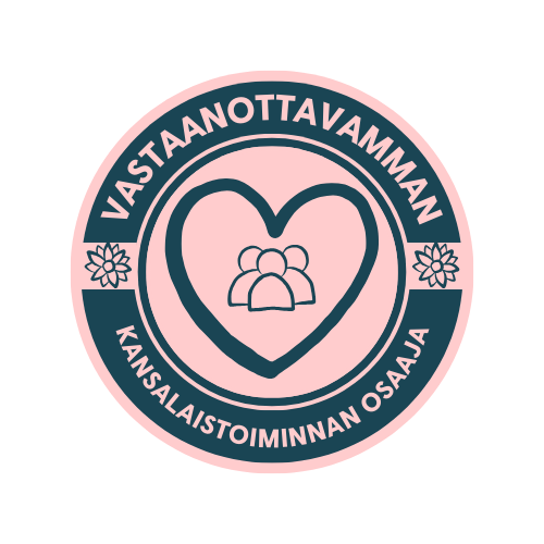 Kuva Vastaanottavamman kansalaistoiminnan osaaja-osamismerkistä.